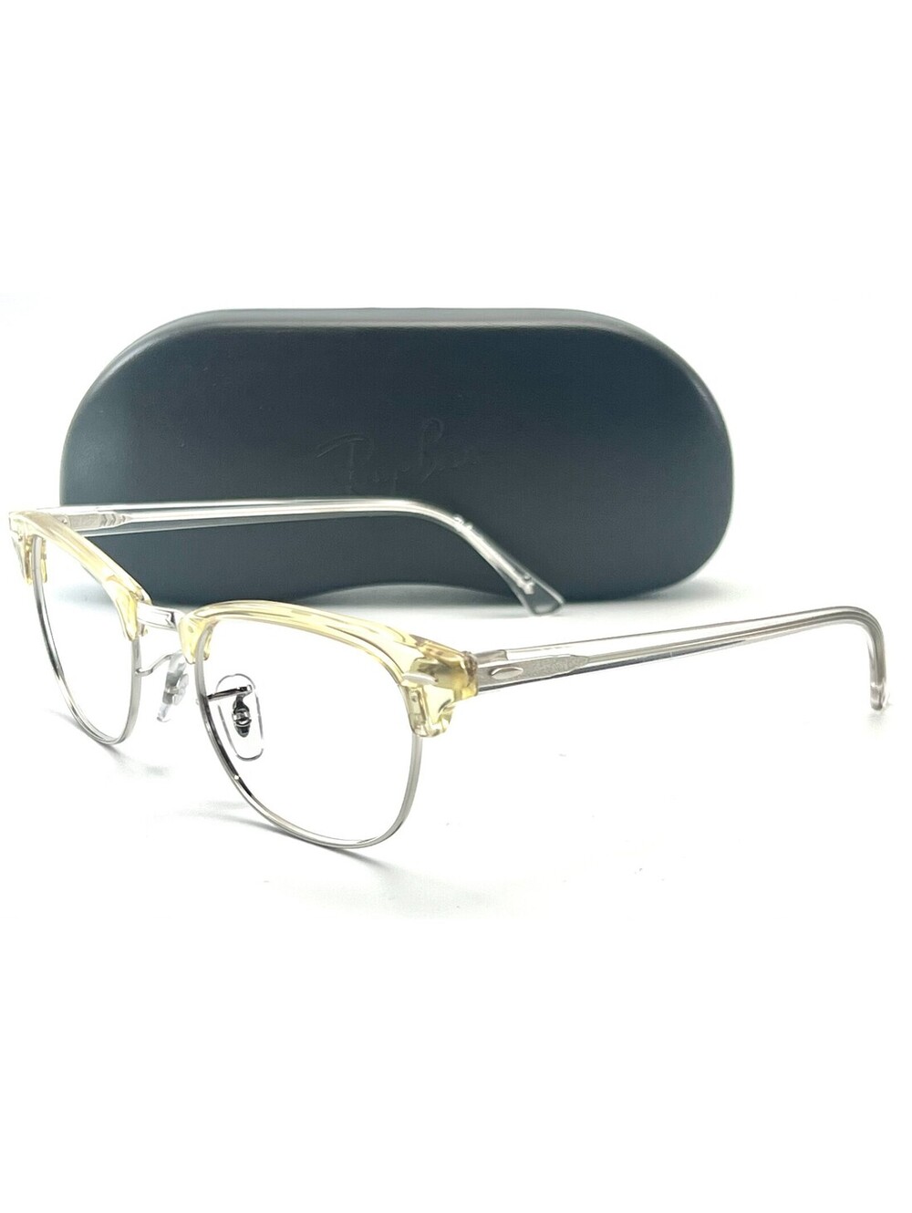 Ray Ban Rb 5154 2001 Gold Clear Authentic Eyeglasses 51-21 145 W/Case